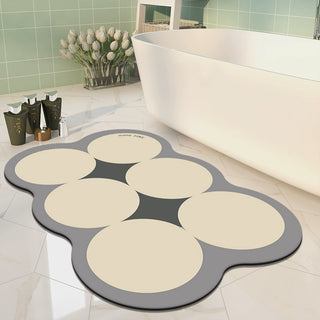 Easy Clean Rug Circle Fusion Non-Slip Quick-Drying Bath Mat