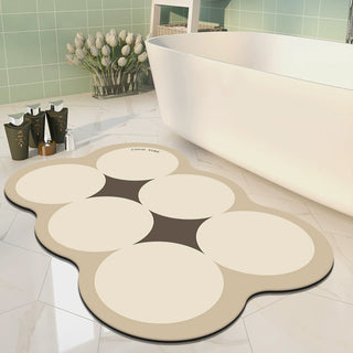 Easy Clean Rug Circle Fusion Non-Slip Quick-Drying Bath Mat