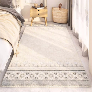 Easy Clean Rug Classic Border Spillproof Pet-Friendly Living Room Large Runner Rug