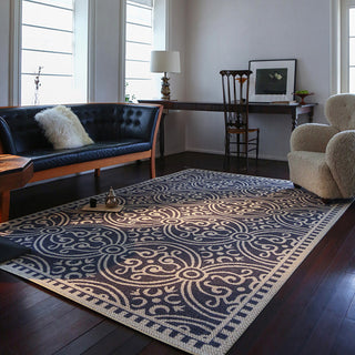 Easy Clean Rug Classic Medallion Spillproof Pet-Friendly Living Room Large Area Rug