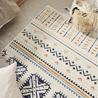 Easy Clean Rug Coastal Breeze Spillproof Boho Bedroom Area Rug