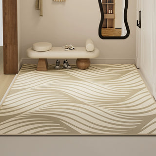 Easy Clean Rug Flowing Waves Durable Non-Slip Pet-Friendly Minimalist Indoor Area Outdoor Doormat