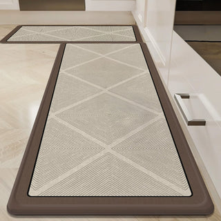 Easy Clean Rug Geometric Diamond Durable Non-Slip Pet-Friendly Modern Hallway Runner Rug