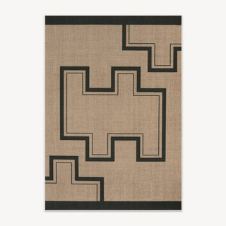 Easy Clean Rug Geometric Maze Spillproof Pet-Friendly Modern Living Room Area Rug