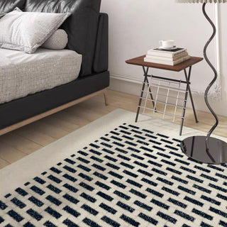 Easy Clean Rug Linear Gradient Spillproof Pet Friendly Minimalist Bedroom Area Rug