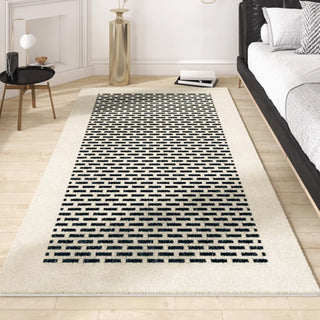 Easy Clean Rug Linear Gradient Spillproof Pet Friendly Minimalist Bedroom Area Rug