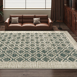 Easy Clean Rug Modern Geometric Spillproof Pet-Friendly Living Room Large Area Rug