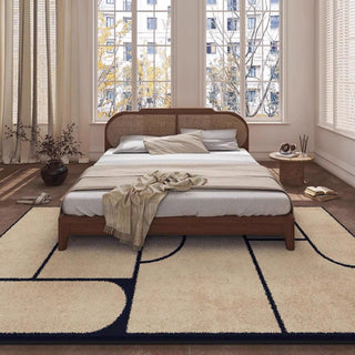 Easy Clean Rug Modern Minimalist Spillproof Geometric Modern Bedroom Area Rug