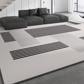 Easy Clean Rug Modern Stripes Spillproof Pet-Friendly Modern Living Room Area Rug