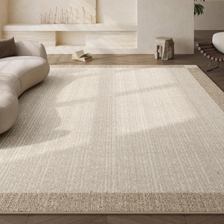 Easy Clean Rug Natural Texture Border Spillproof Pet-Friendly