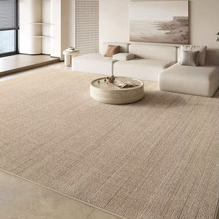 Easy Clean Rug Natural Woven Texture Spillproof Pet-Friendly Minimalist Living Room Area Rug