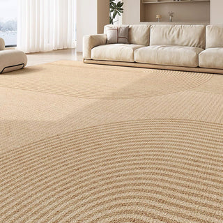 Easy Clean Rug Serenity Wave Pattern Spillproof Pet-Friendly Minimalist Living Room Area Rug