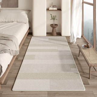 Easy Clean Rug Tranquil Beige Spillproof Pet-Friendly Minimalist Bedroom Large Area Rug