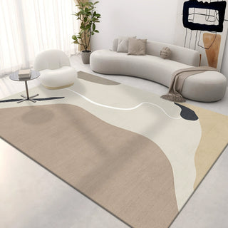 Easy Clean Rug Tranquil Wave Spillproof Pet-Friendly Modern Living Room Area Rug