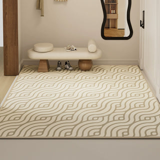 Easy Clean Rug Wave Harmony Durable Non-Slip Pet-Friendly Minimalist Indoor Area Outdoor Doormat