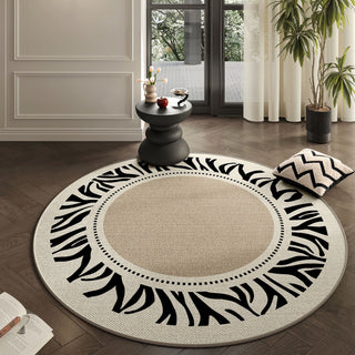 Easy Clean Rug Wild Horizon Spillproof Pet-Friendly Chic Living Room Plush Round Rug