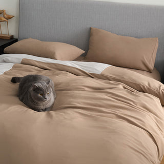 High-Tech Fabric Duvet Cover Set - Pet Hair Repellent for Dog/Cat Families