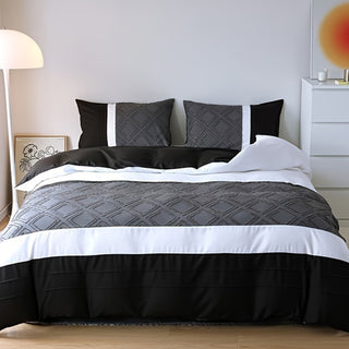 Jacquard Rhomboid Duvet Cover Set