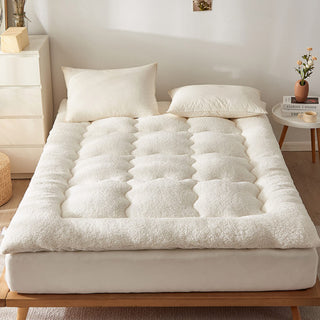 Large Cozy Lambswool Human Pet Mattress Topper