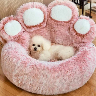 Large Round Dog Bed - Fuzzy Paw