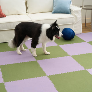 Linen-Style Patchwork Play Pet Friendly Mat