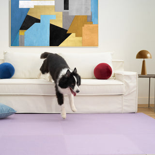 Linen-Style Patchwork Play Pet Friendly Mat