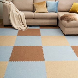 Linen-Style Patchwork Play Pet Friendly Mat