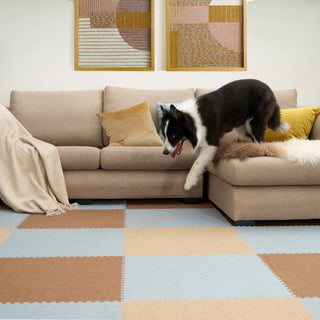 Linen-Style Patchwork Play Pet Friendly Mat