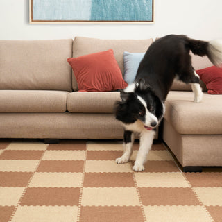 Linen-Style Patchwork Play Pet Friendly Mat