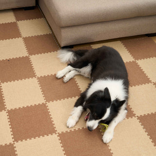 Linen-Style Patchwork Play Pet Friendly Mat