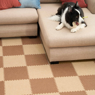 Linen-Style Patchwork Play Pet Friendly Mat