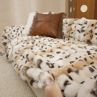 Luxe Leopard Warmth Faux Fur Sofa/Couch Cover