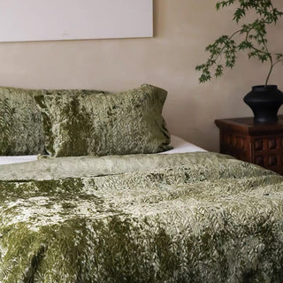 Luxe Velvet Olive Quilt Set