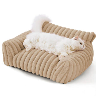 Luxurious Faux Rabbit Fur Supportive Lounge Dog & Cat Soft Bed