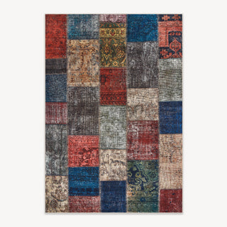 Machine Washable Rug Bohemian Patchwork Luxury Bedroom