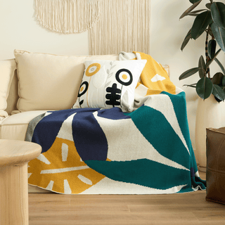 Paradise Palms Throw Blanket and Cushion Cover Set