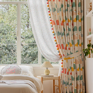 Playful Clouds Kids Curtain