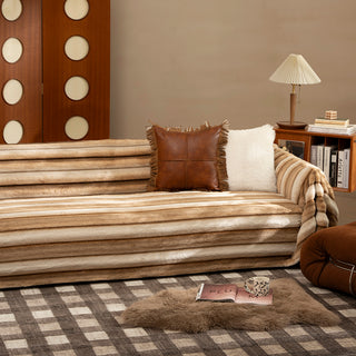 Plush Stripe Sofa/Couch Cover