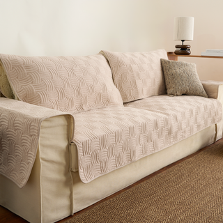 Quilted Weave Sectional Sofa Cover