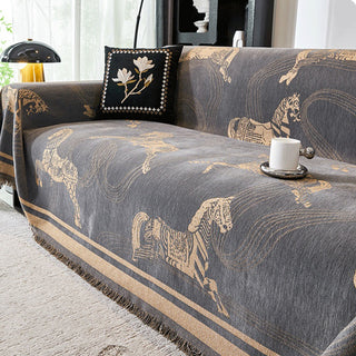 Regal Horse Patterned Sofa Cover