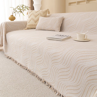 Rippled Elegance Sofa Cover