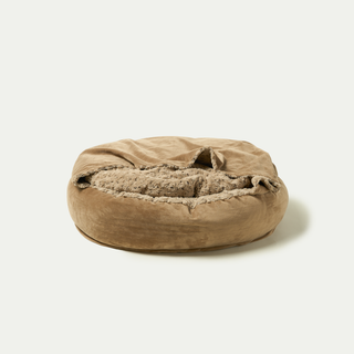 Semi-Enclosed Plush Peace Pet Bed