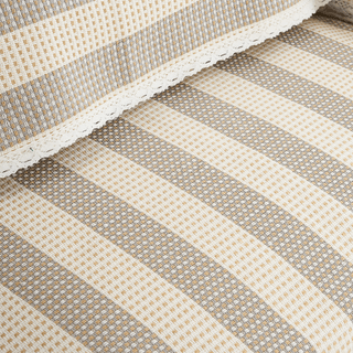 StripeScape Linen Sofa Cover
