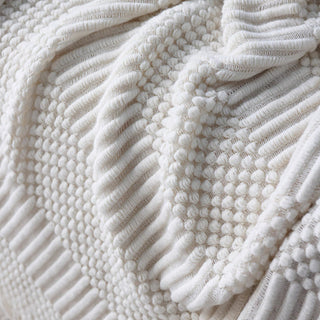 Textured Fringe Throw Blanket