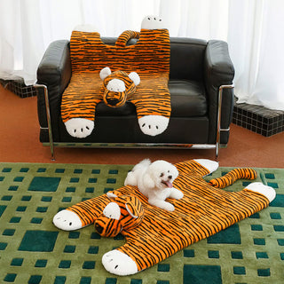 Tiger Stripe Shaped Warm Sleeping Dog & Cat Mat