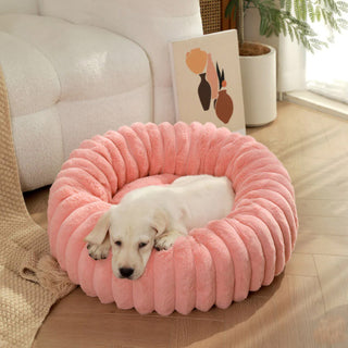 Ultra-Soft Plush Round Donut Support Dog & Cat Bed