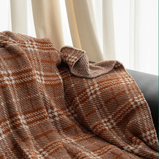 Warm Rustic Plaid Cozy Throw Blanket